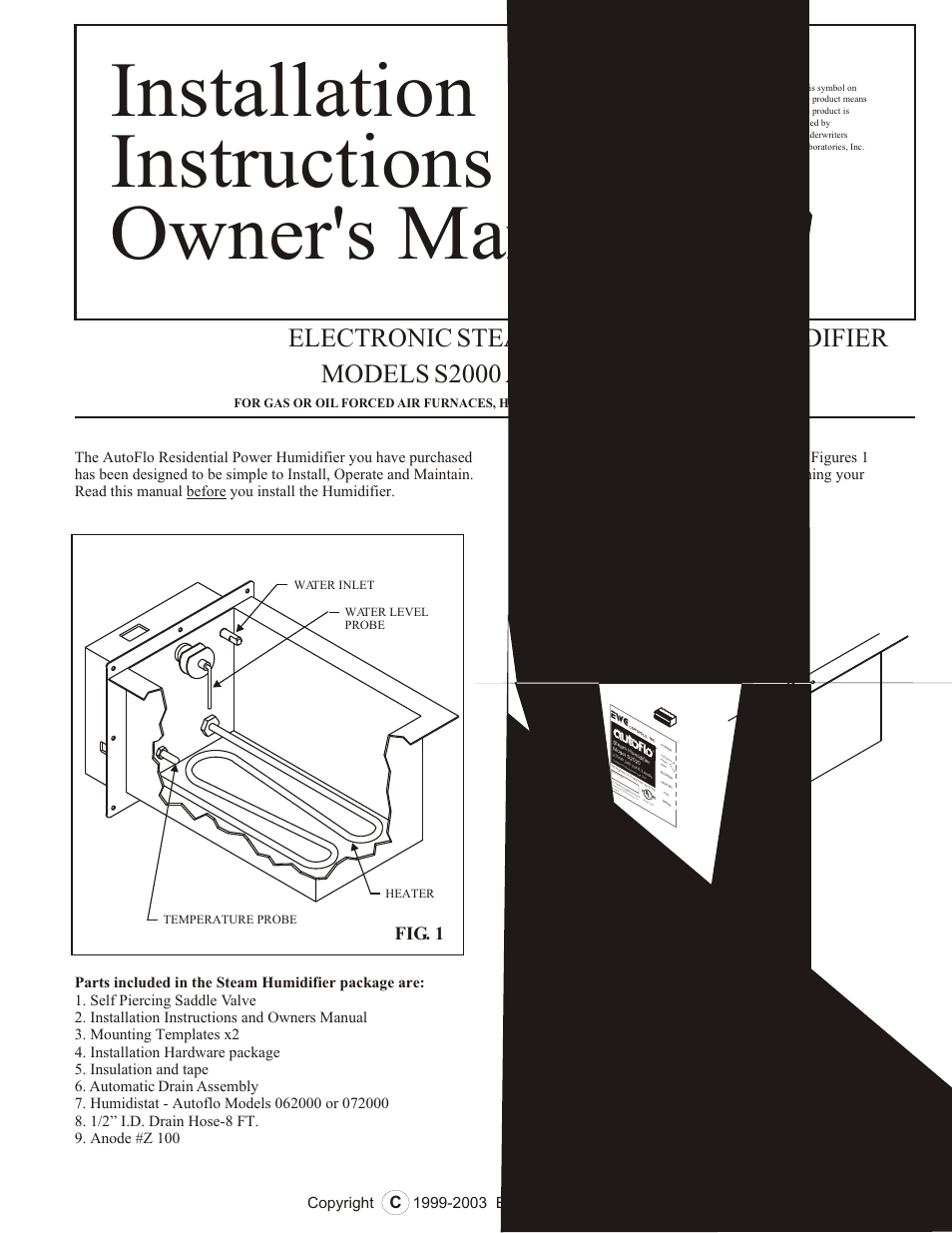 AutoFlo S2020 User Manual | 12 pages