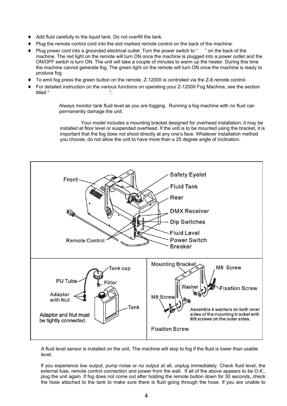 Antari Lighting and Effects Z-3000II User Manual | Page 4 / 32