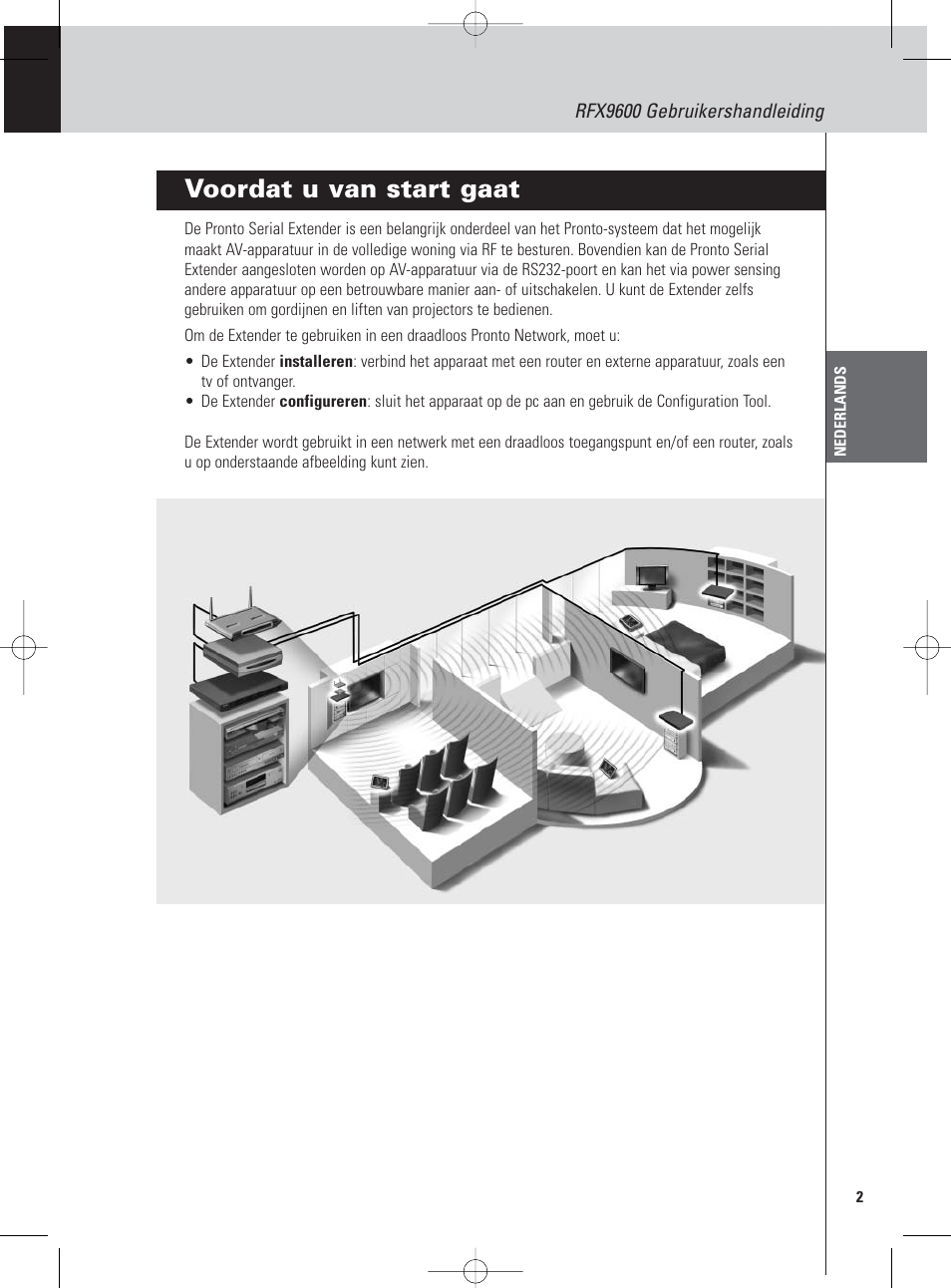 Voordat u van start gaat | Philips Pronto Serieller Extender User Manual | Page 19 / 52