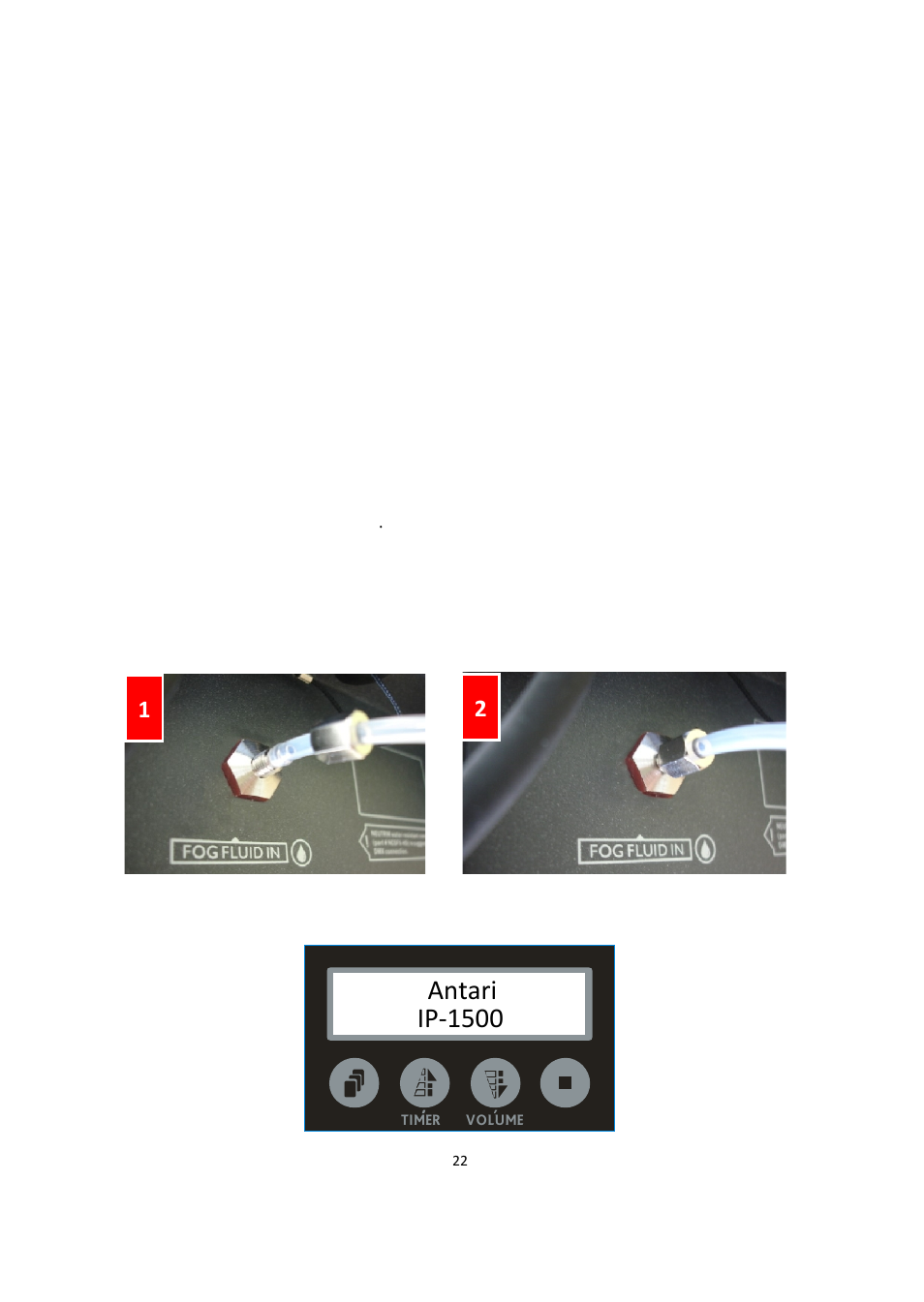 Antari ip-1500 | Antari Lighting and Effects IP-1500 User Manual | Page 22 / 36