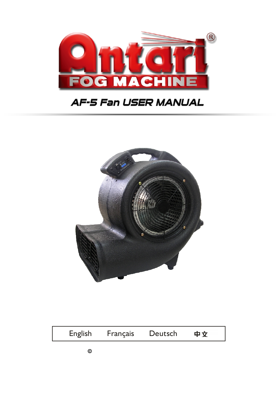 Antari Lighting and Effects AF-5 User Manual | 16 pages