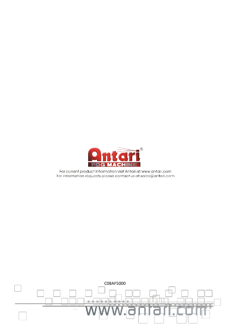 Antari Lighting and Effects AF-5 User Manual | Page 16 / 16