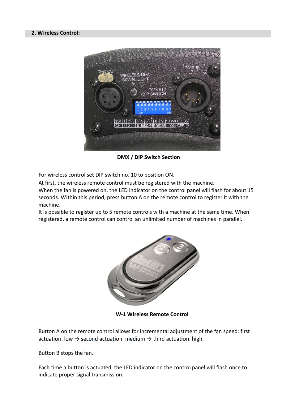 Antari Lighting and Effects AF-5 User Manual | Page 4 / 16