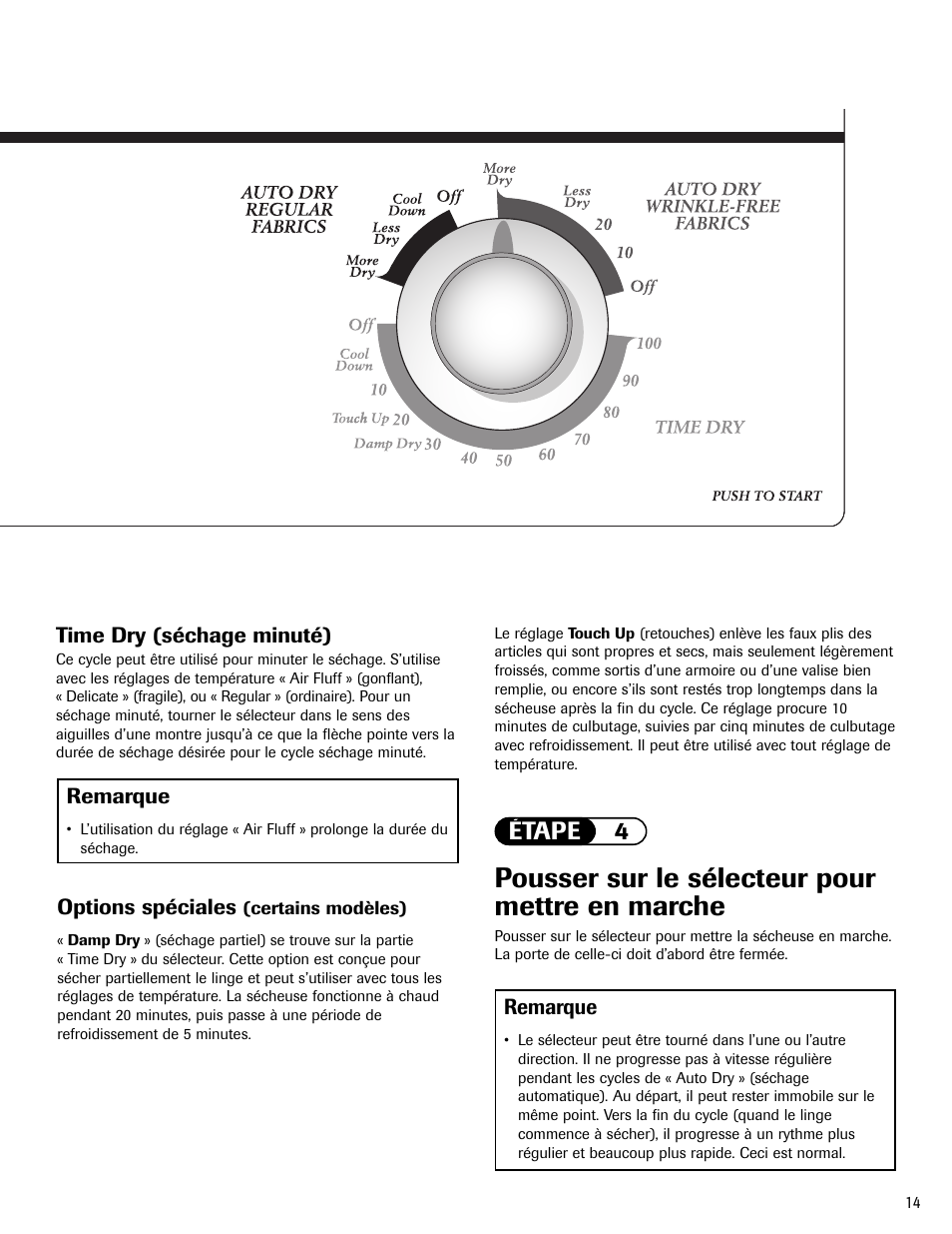 Pousser sur le sélecteur pour mettre en marche, Étape 4 | Admiral AD-1 User Manual | Page 15 / 32