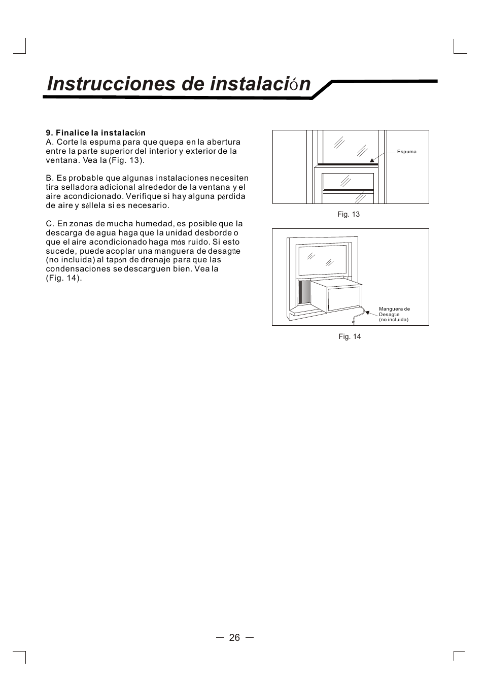 Instrucciones de instalaci n | Admiral AAW-24CM3FHU User Manual | Page 27 / 35