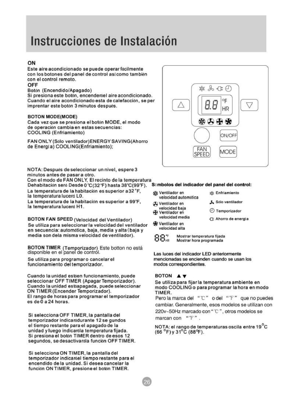 Instrucciones de instalación | Admiral AW-05CR1FHLU User Manual | Page 27 / 36