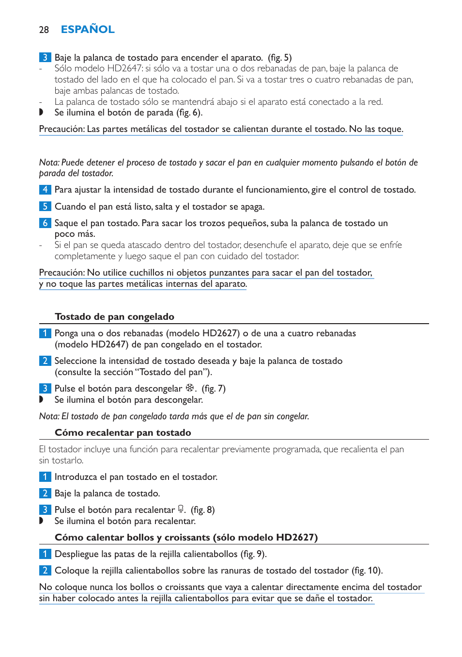 Philips Toaster User Manual | Page 28 / 60