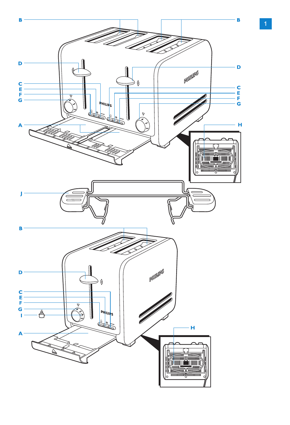 Philips Toaster User Manual | Page 3 / 60