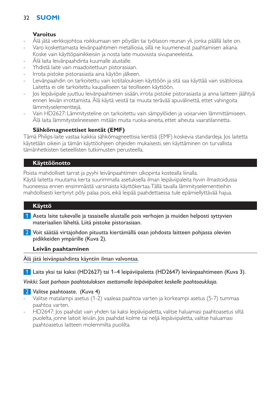 Philips Toaster User Manual | Page 32 / 60