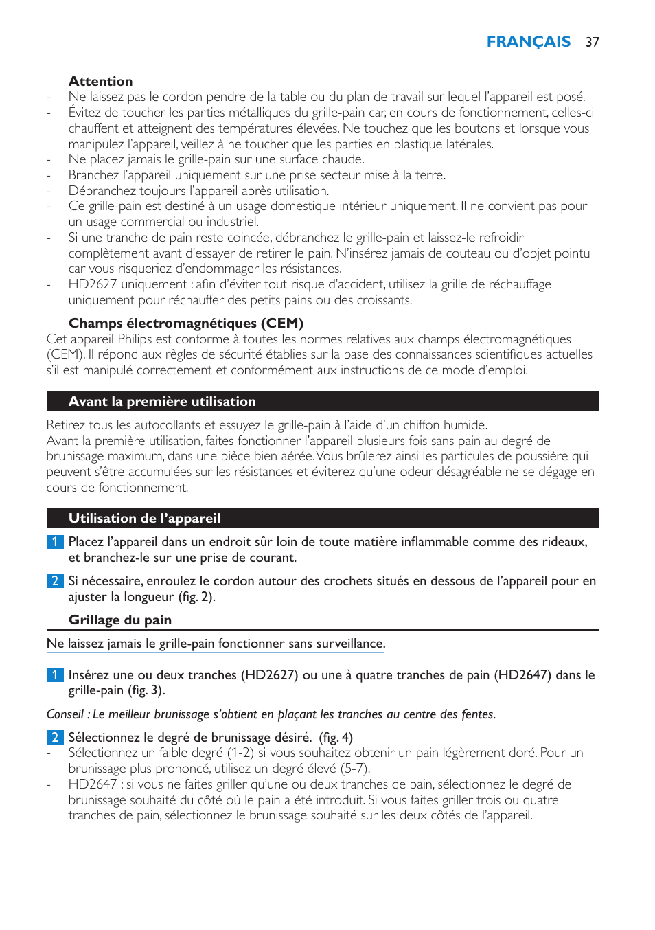 Philips Toaster User Manual | Page 37 / 60