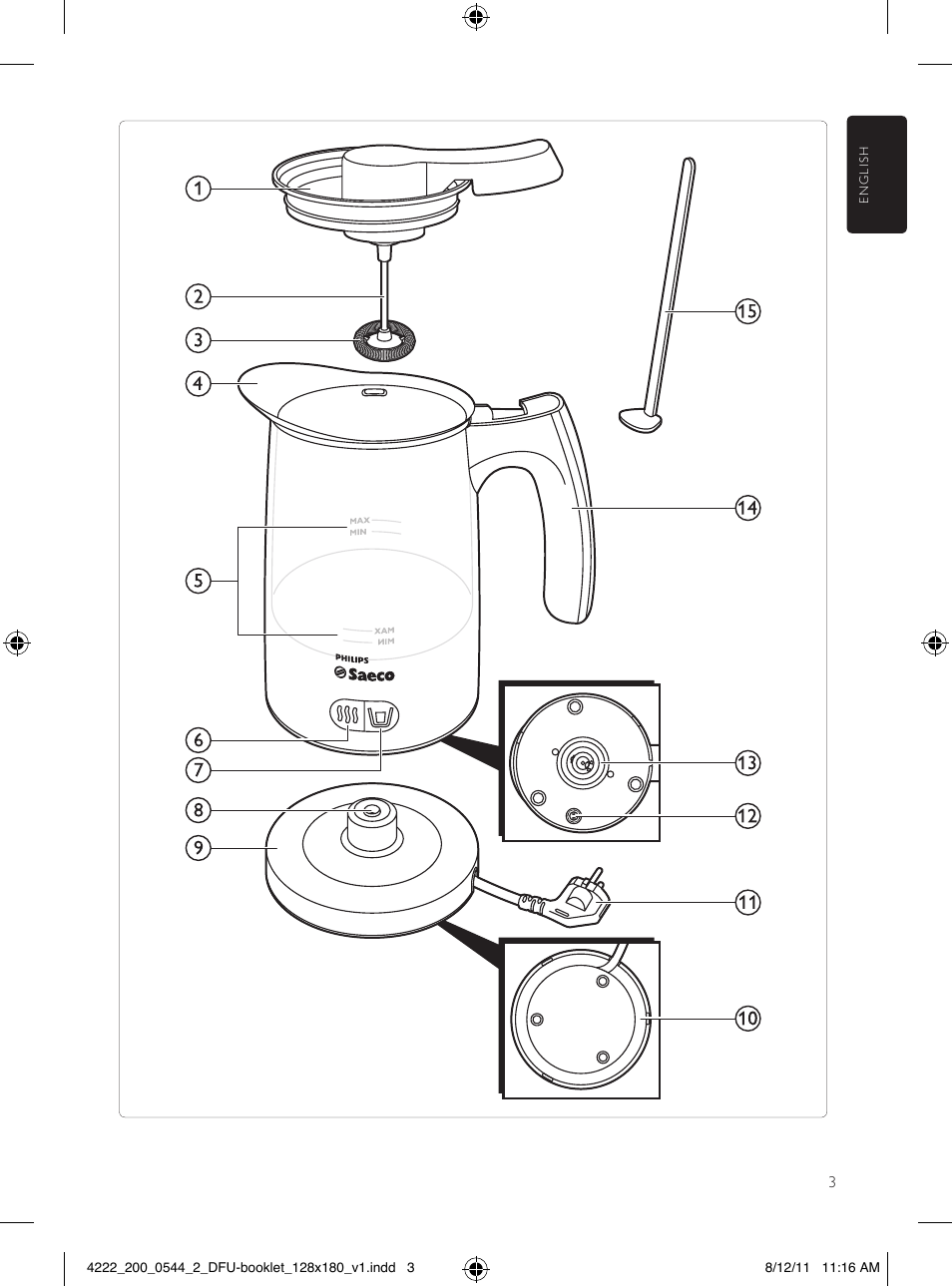 Philips Saeco Milchaufschäumer User Manual | Page 3 / 104