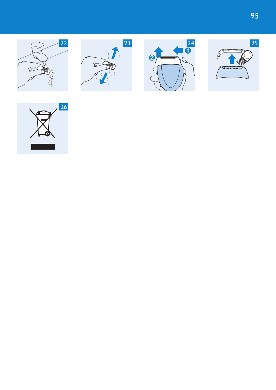 Philips Satinelle Epilierer User Manual | Page 95 / 96