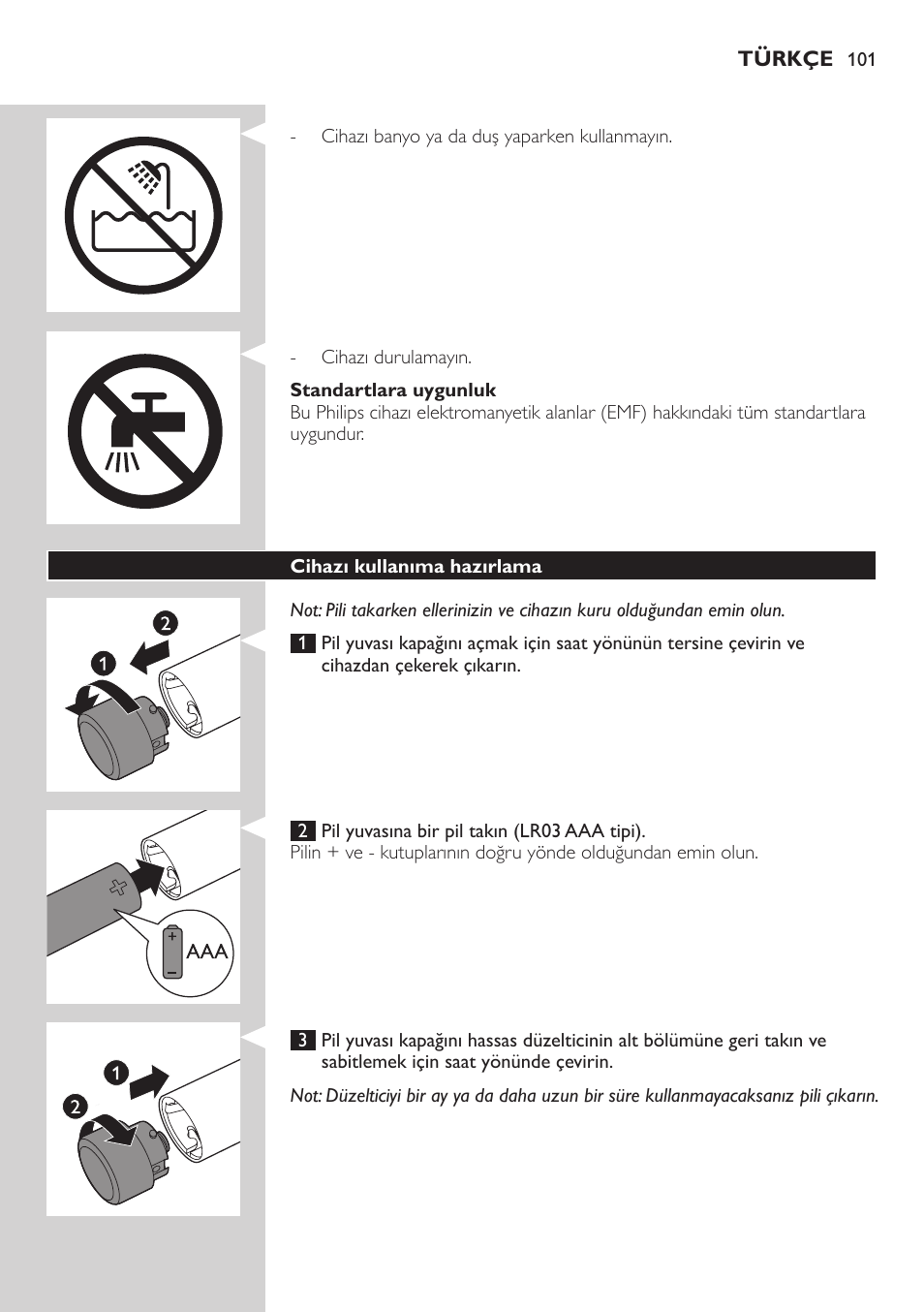 Philips Präzisionstrimmer User Manual | Page 101 / 108