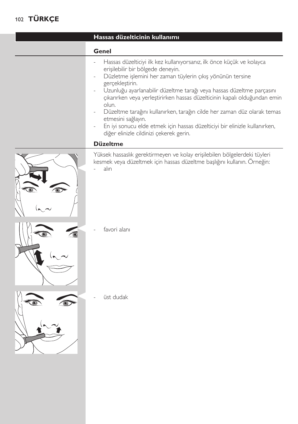 Philips Präzisionstrimmer User Manual | Page 102 / 108