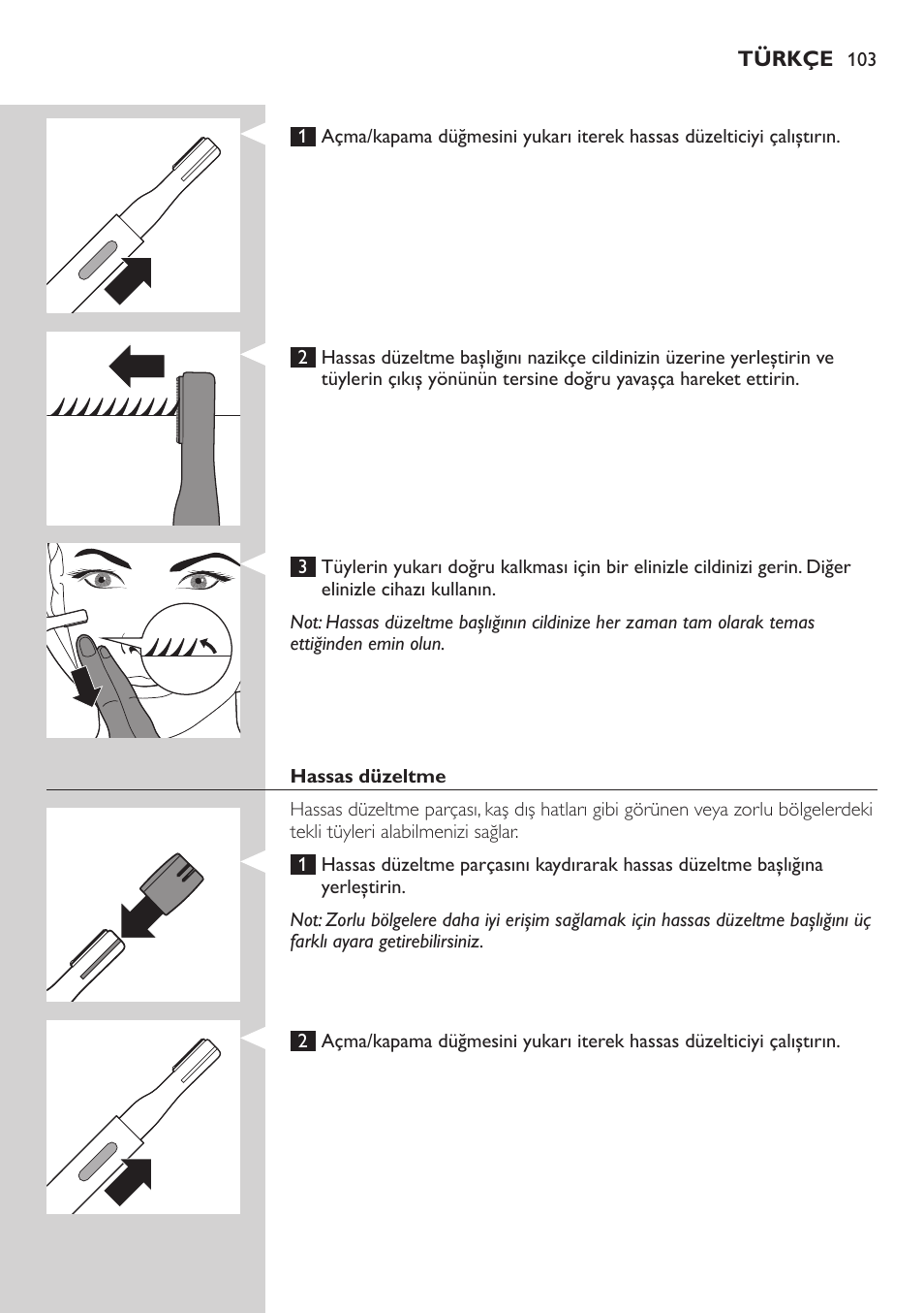 Philips Präzisionstrimmer User Manual | Page 103 / 108