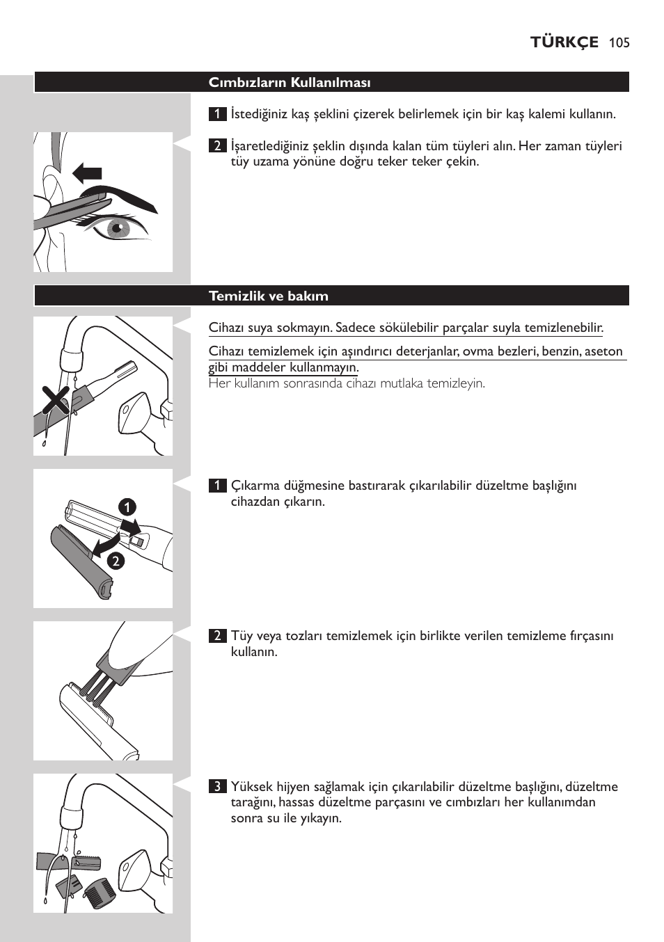 Philips Präzisionstrimmer User Manual | Page 105 / 108