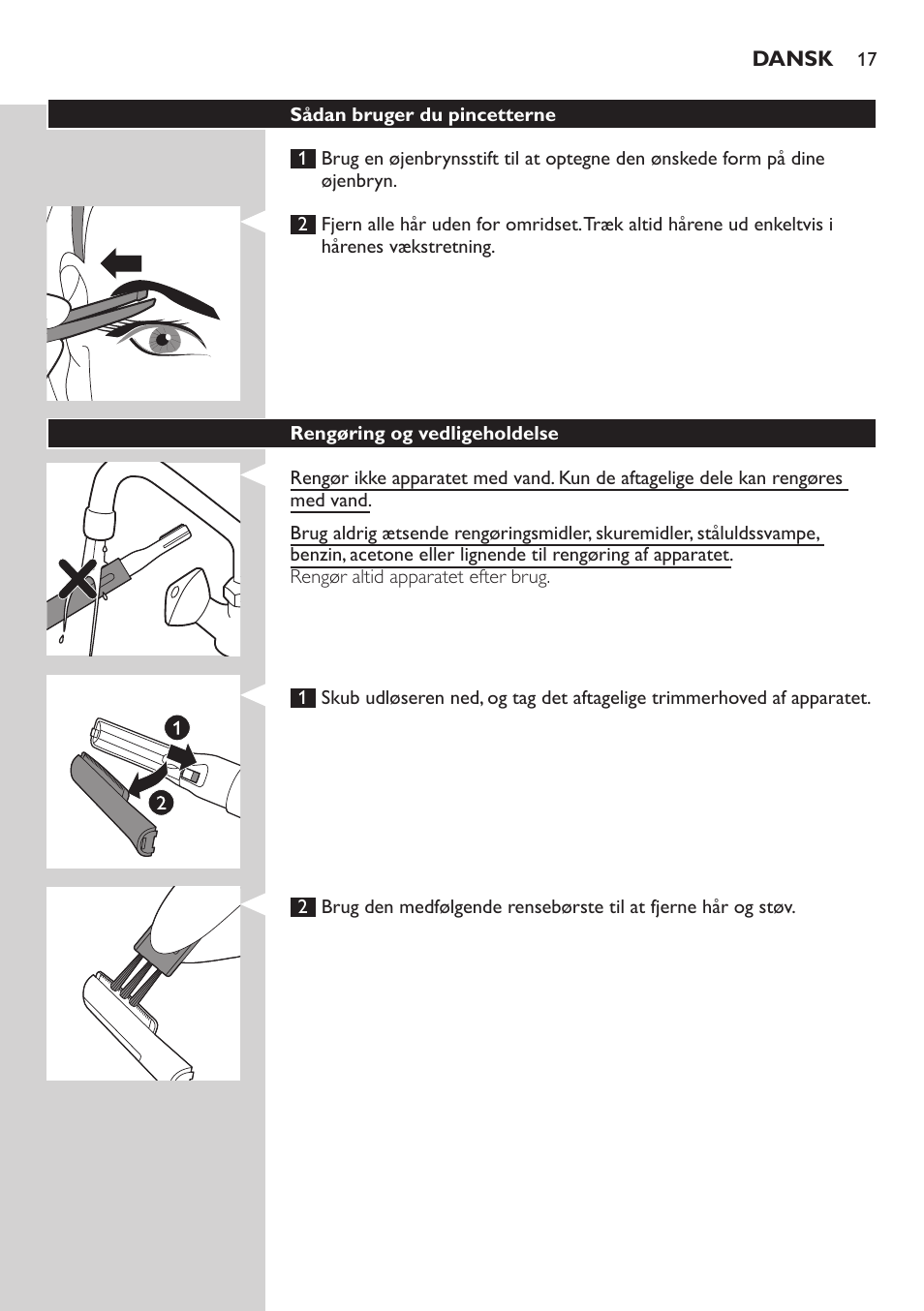 Philips Präzisionstrimmer User Manual | Page 17 / 108