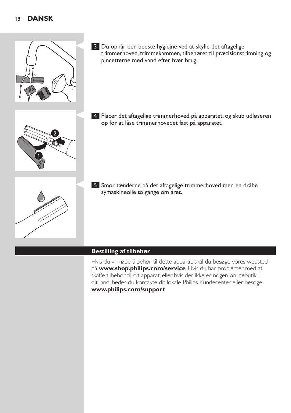Philips Präzisionstrimmer User Manual | Page 18 / 108