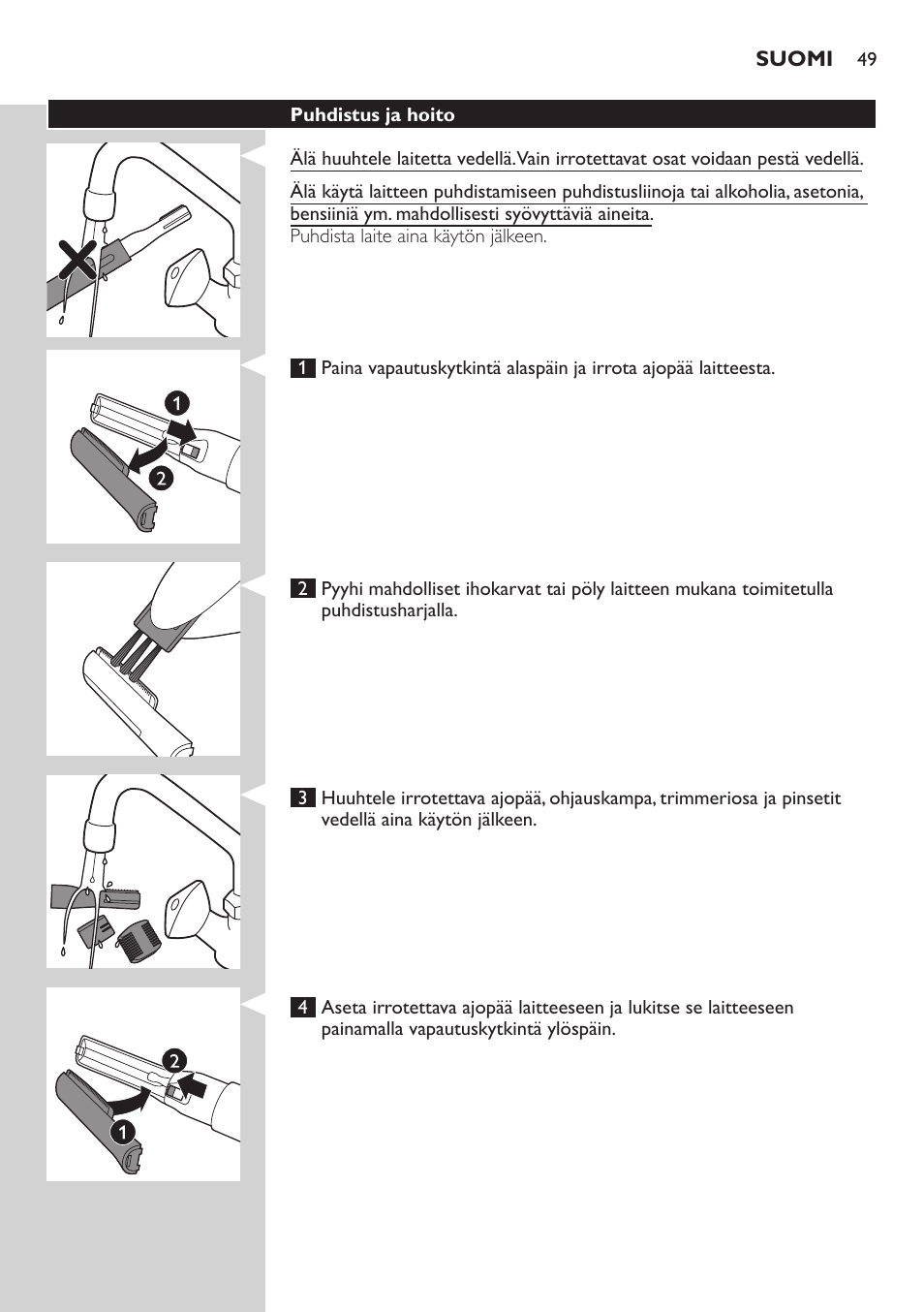 Philips Präzisionstrimmer User Manual | Page 49 / 108