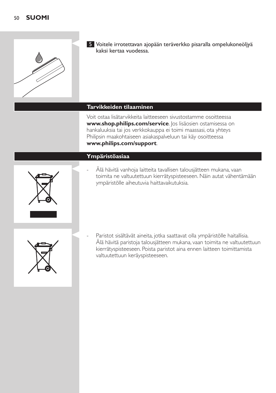 Philips Präzisionstrimmer User Manual | Page 50 / 108