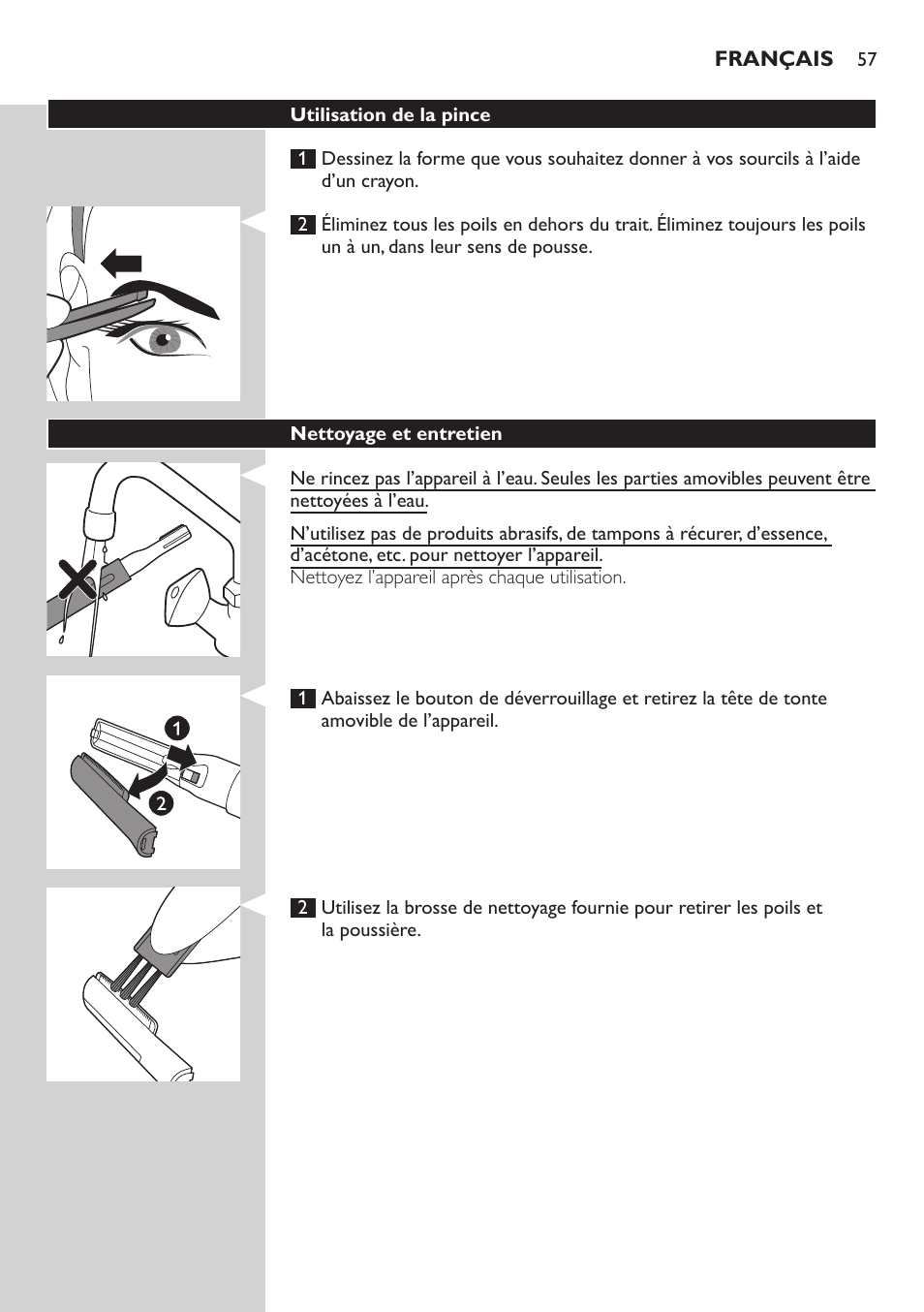 Philips Präzisionstrimmer User Manual | Page 57 / 108