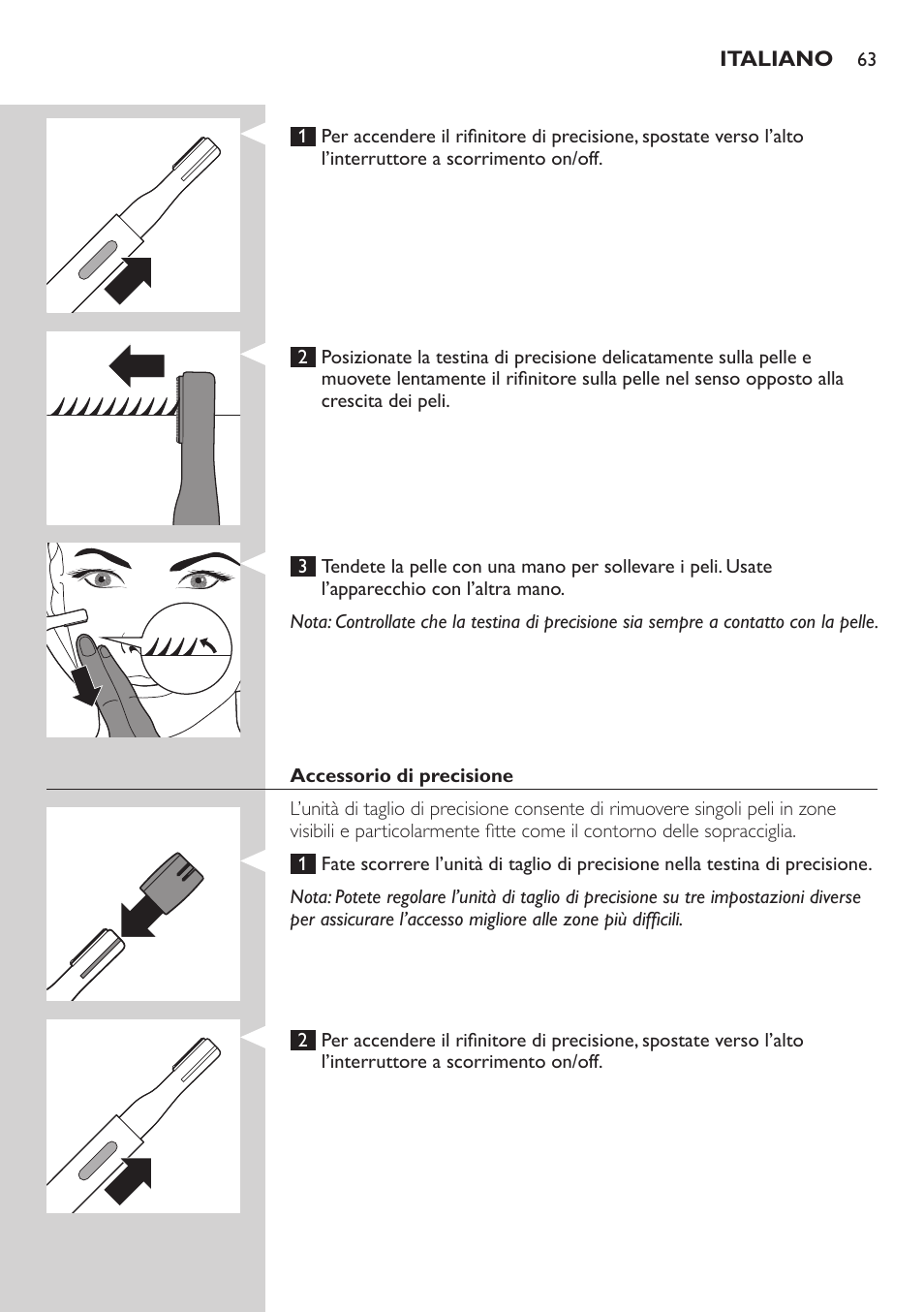 Philips Präzisionstrimmer User Manual | Page 63 / 108