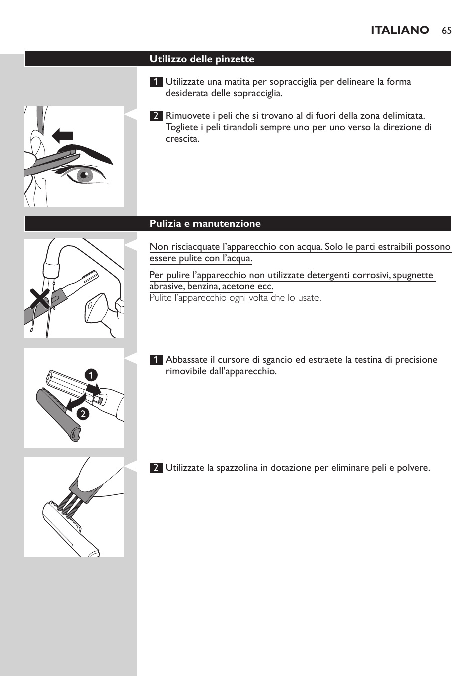 Philips Präzisionstrimmer User Manual | Page 65 / 108