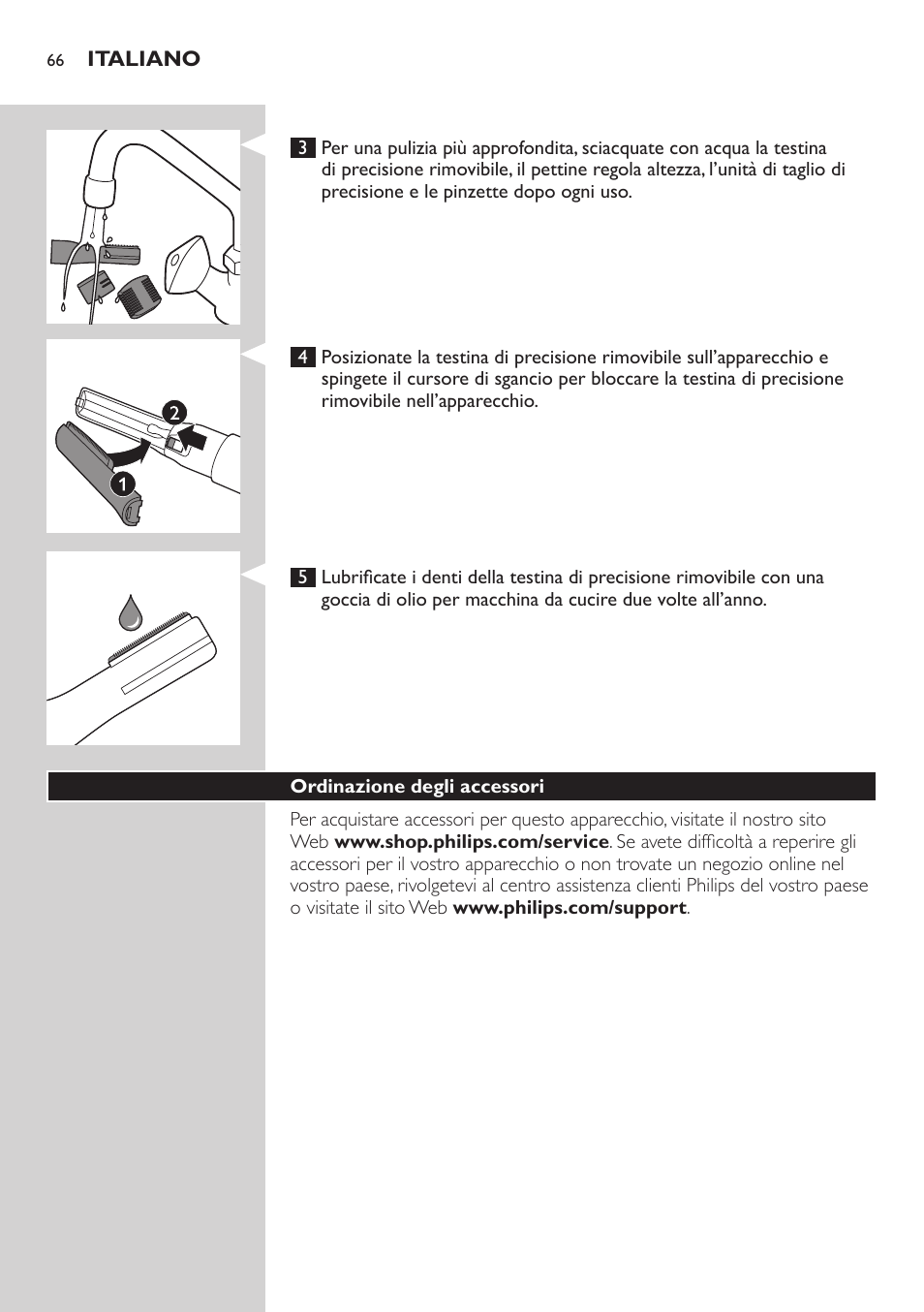 Philips Präzisionstrimmer User Manual | Page 66 / 108