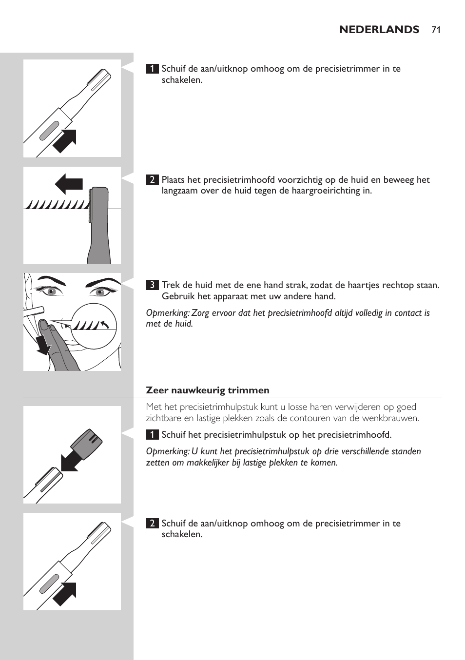 Philips Präzisionstrimmer User Manual | Page 71 / 108