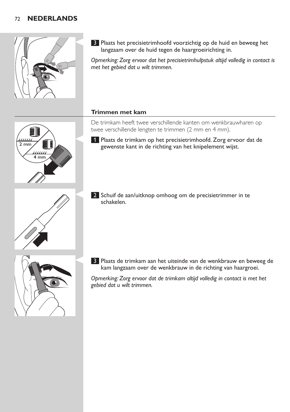 Philips Präzisionstrimmer User Manual | Page 72 / 108