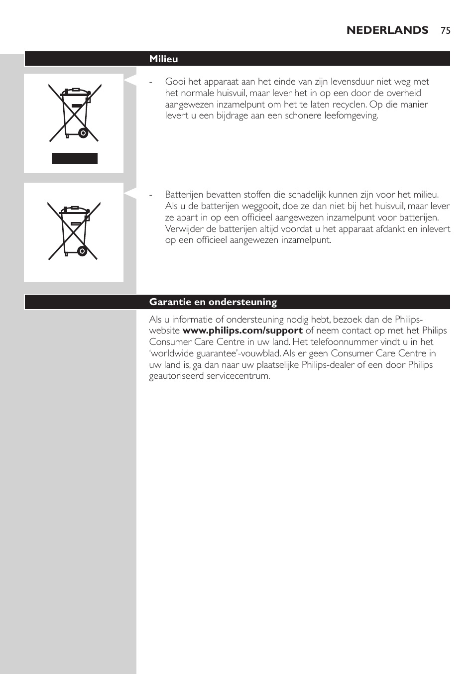 Philips Präzisionstrimmer User Manual | Page 75 / 108