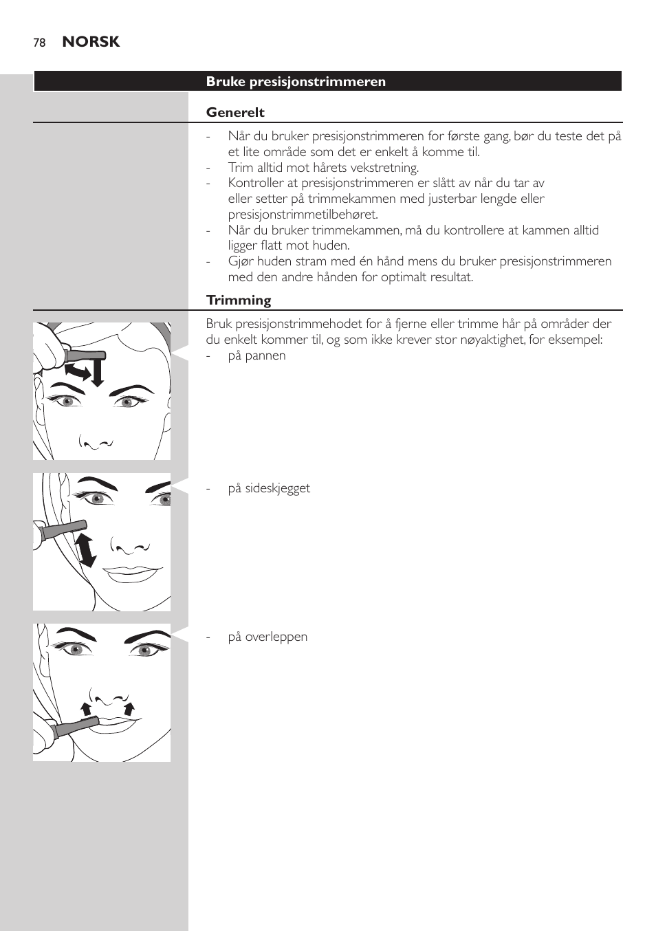 Philips Präzisionstrimmer User Manual | Page 78 / 108