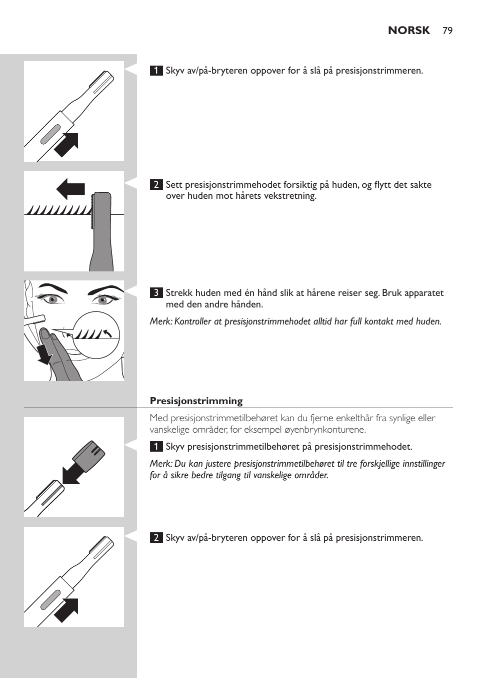 Philips Präzisionstrimmer User Manual | Page 79 / 108