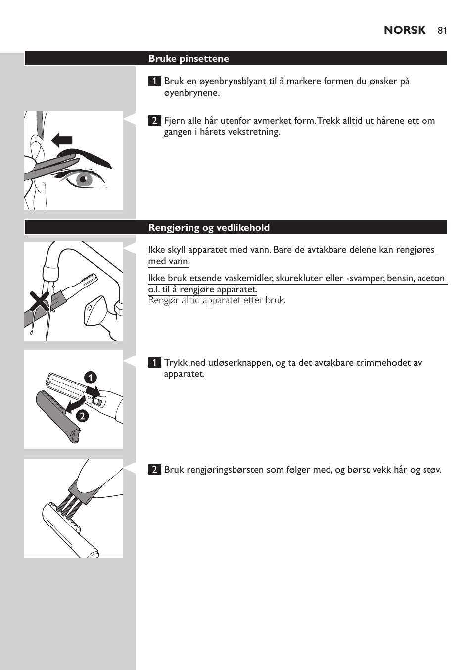 Philips Präzisionstrimmer User Manual | Page 81 / 108