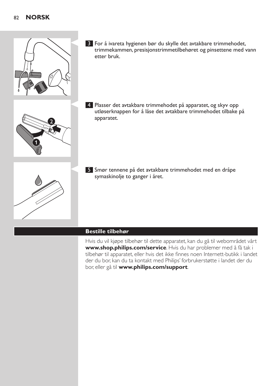 Philips Präzisionstrimmer User Manual | Page 82 / 108