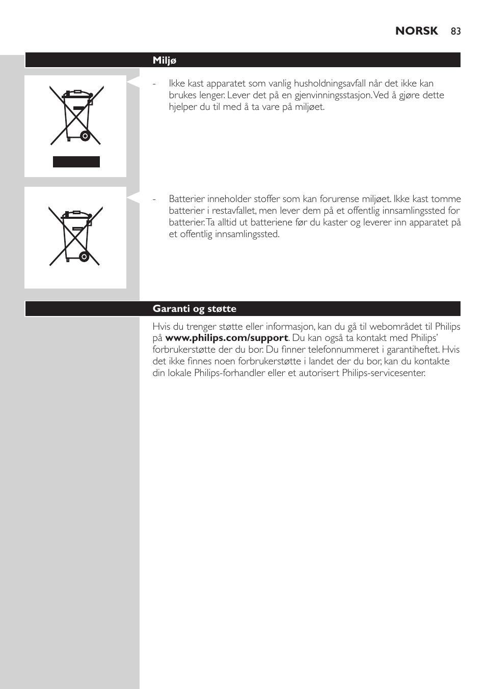 Philips Präzisionstrimmer User Manual | Page 83 / 108