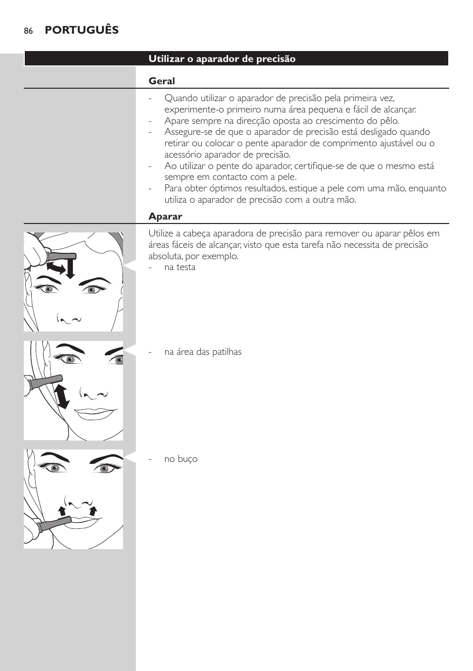 Philips Präzisionstrimmer User Manual | Page 86 / 108