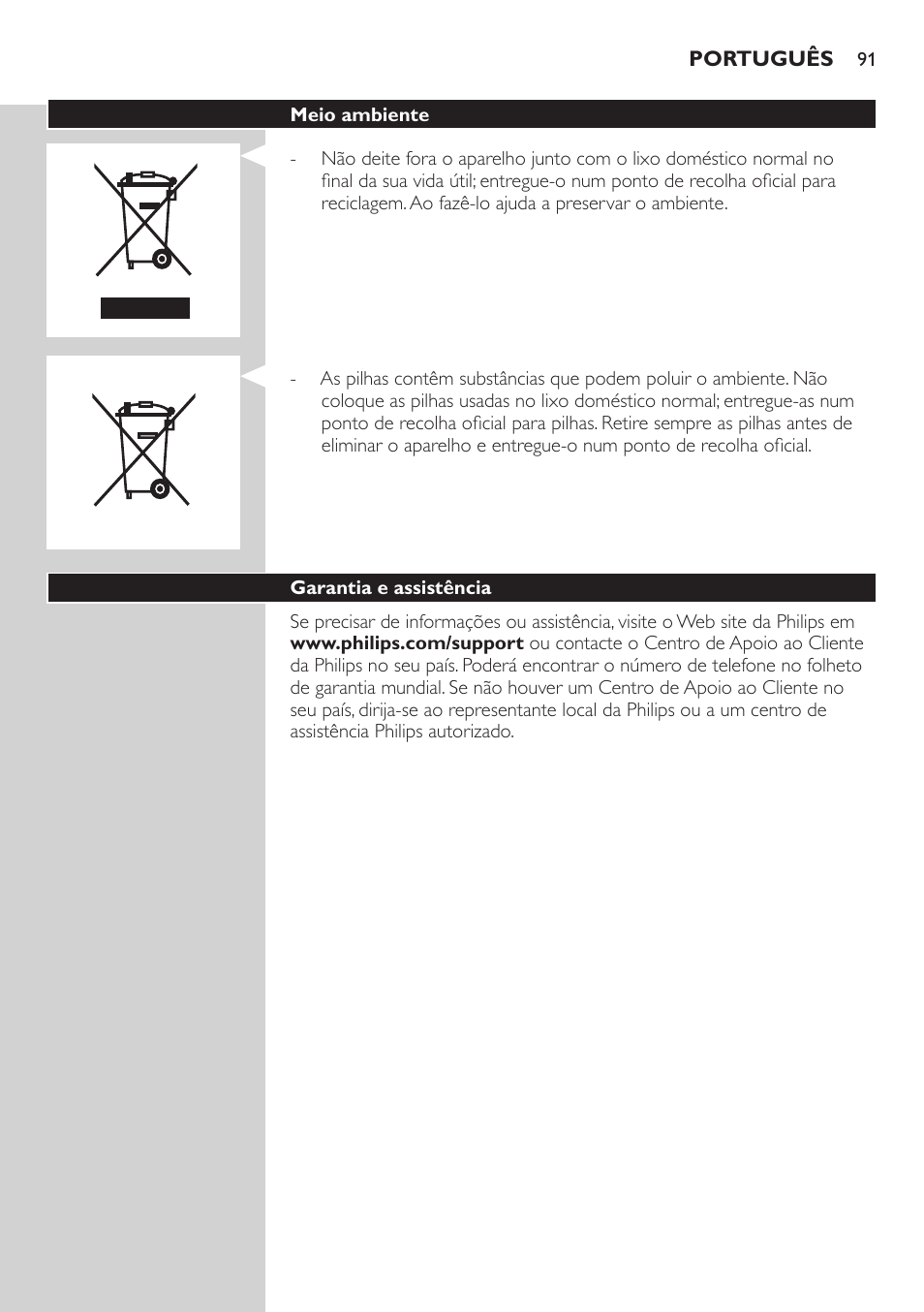 Philips Präzisionstrimmer User Manual | Page 91 / 108