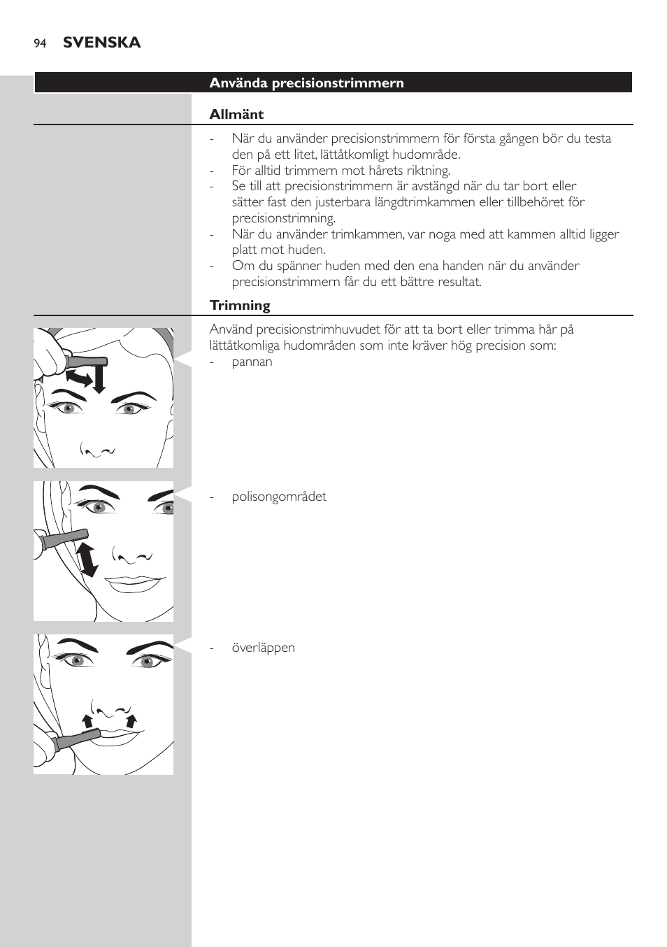 Philips Präzisionstrimmer User Manual | Page 94 / 108