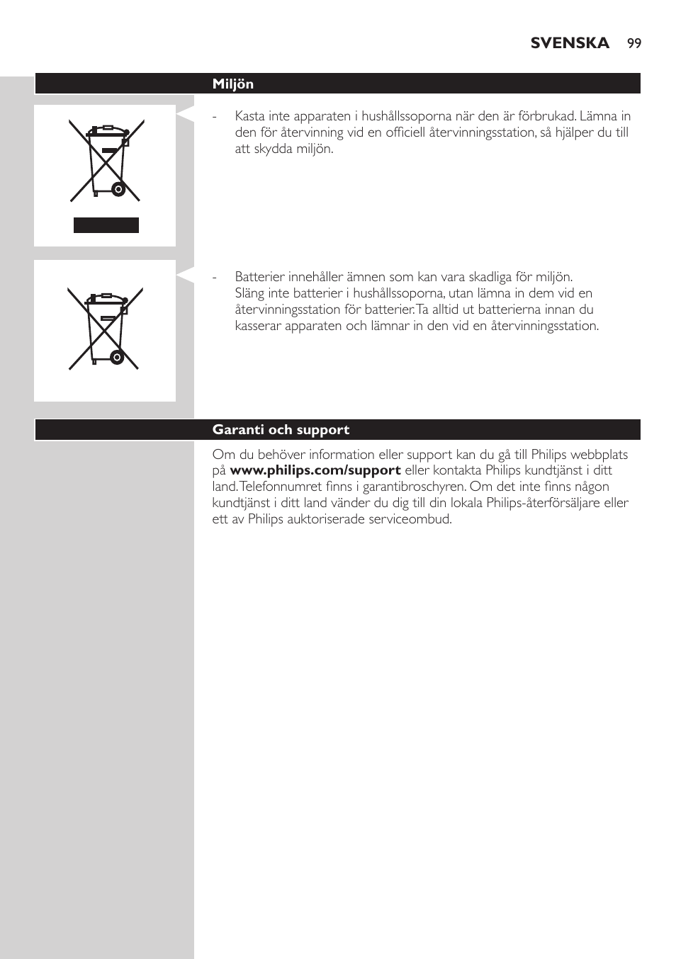 Philips Präzisionstrimmer User Manual | Page 99 / 108