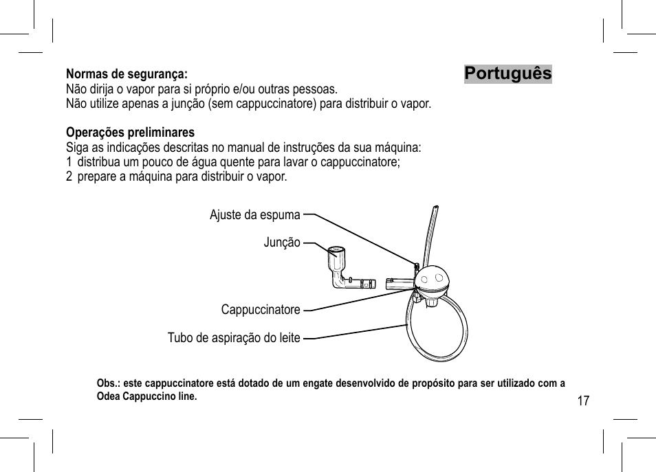 Português | Philips Saeco Odea Kaffeevollautomat User Manual | Page 17 / 28