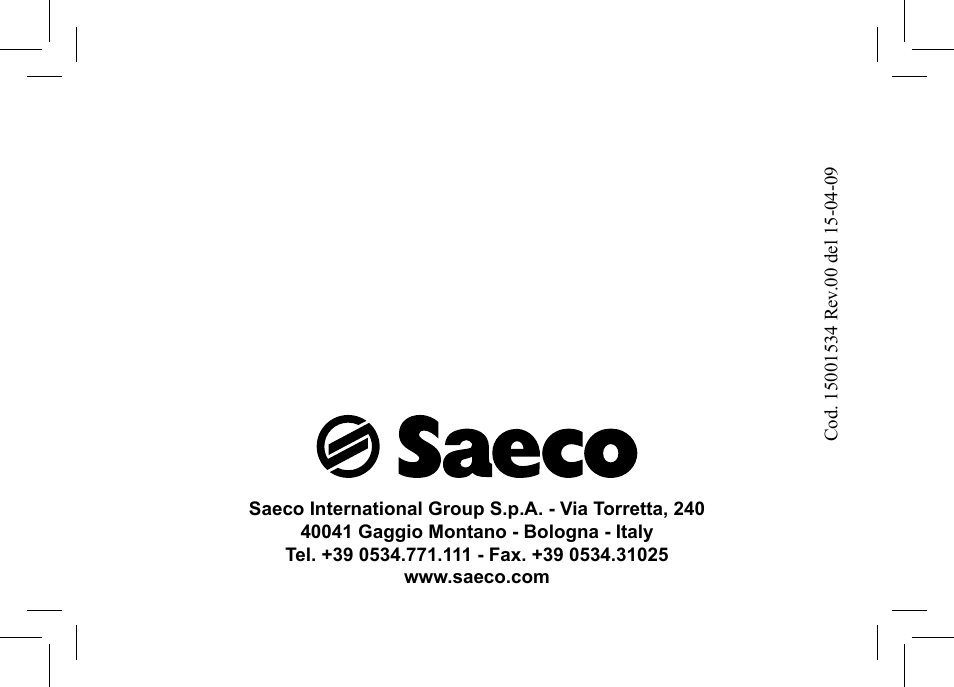 Philips Saeco Odea Kaffeevollautomat User Manual | Page 28 / 28