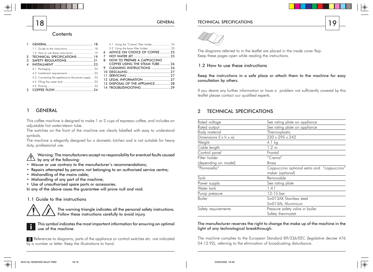 Philips Saeco Via Veneto Siebträger-Espressomaschine User Manual | Page 10 / 47