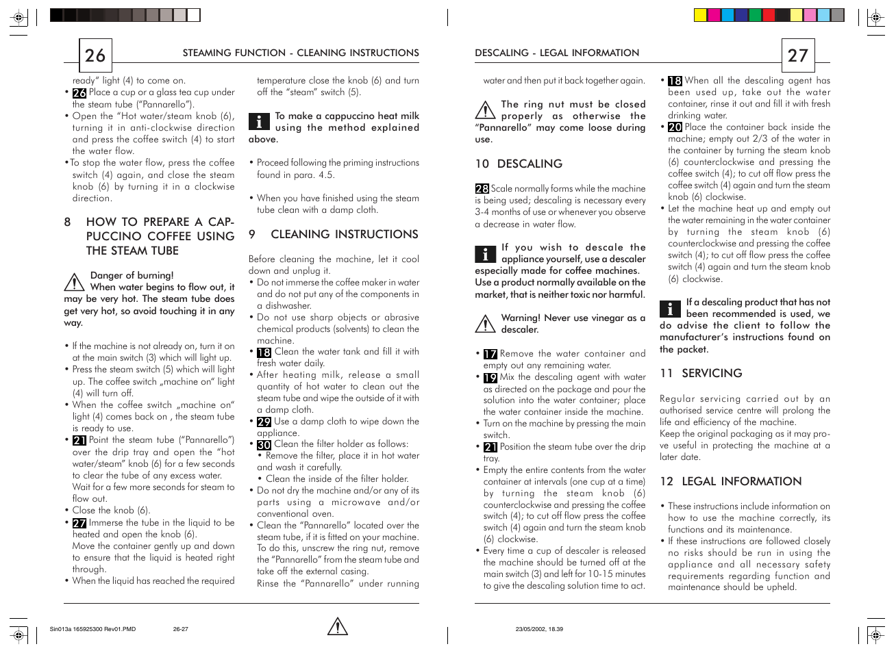 Philips Saeco Via Veneto Siebträger-Espressomaschine User Manual | Page 14 / 47