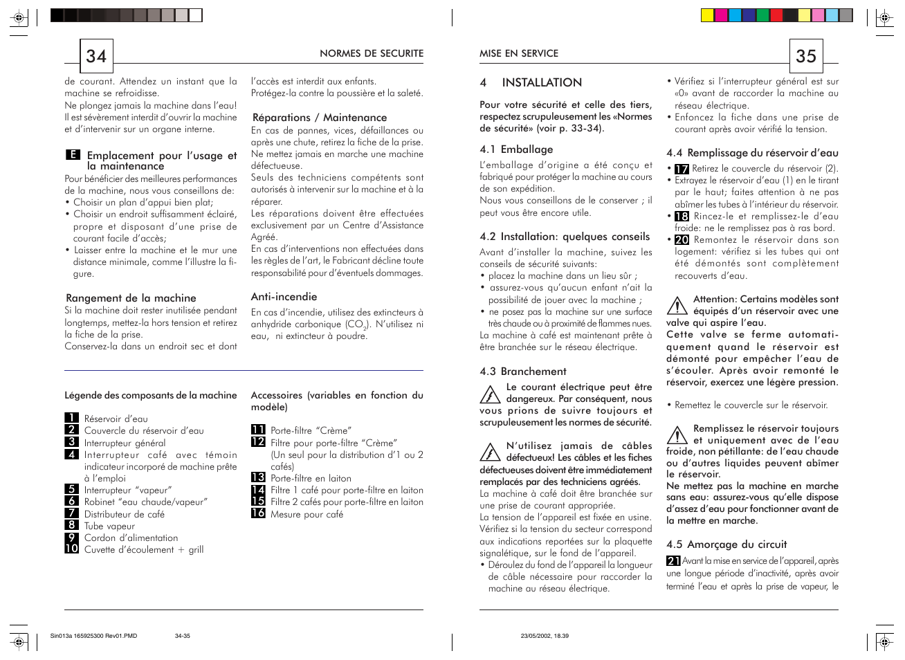 Philips Saeco Via Veneto Siebträger-Espressomaschine User Manual | Page 18 / 47
