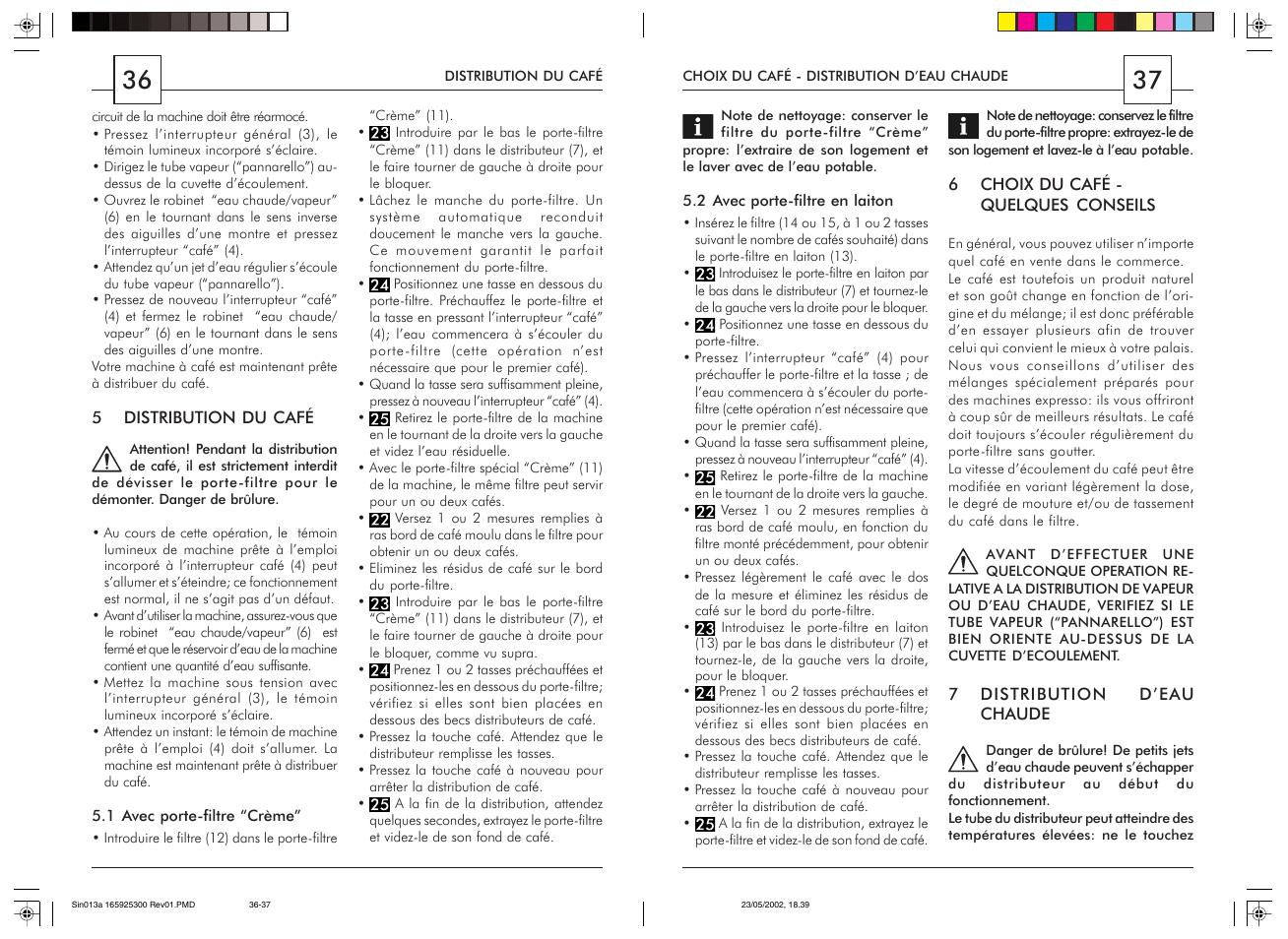 Philips Saeco Via Veneto Siebträger-Espressomaschine User Manual | Page 19 / 47