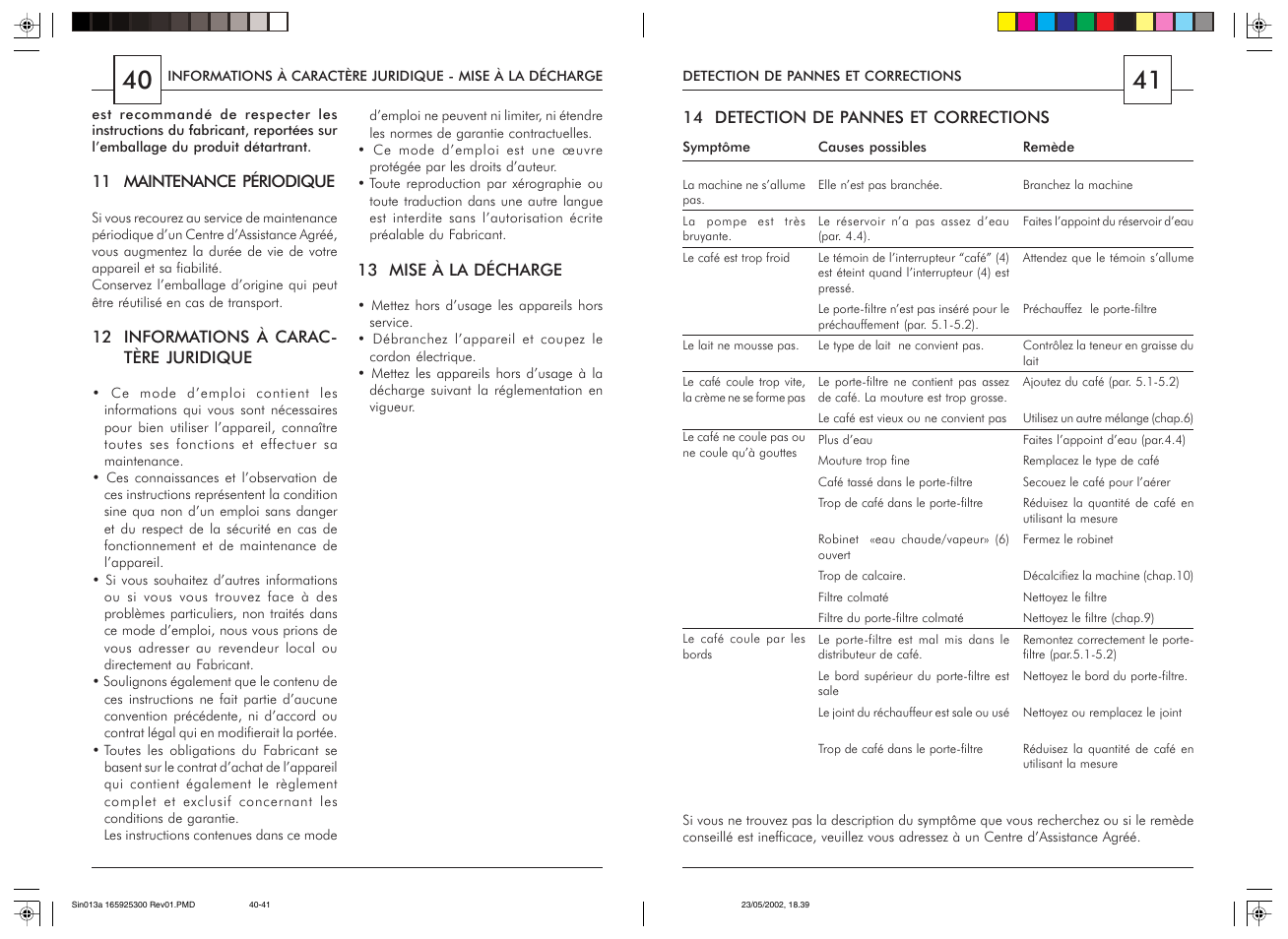 Philips Saeco Via Veneto Siebträger-Espressomaschine User Manual | Page 21 / 47