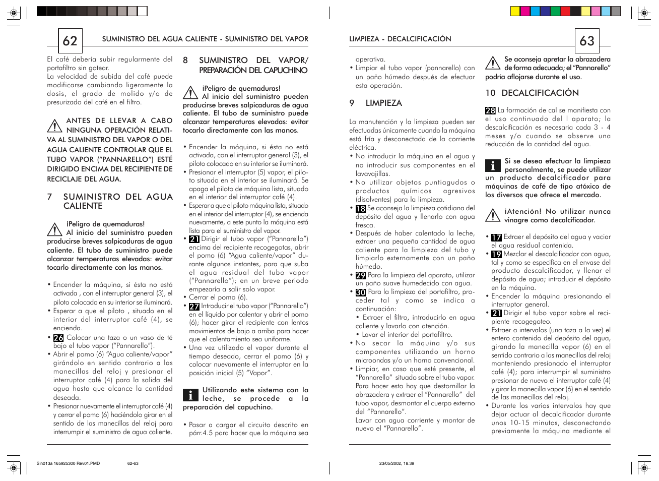 Philips Saeco Via Veneto Siebträger-Espressomaschine User Manual | Page 32 / 47