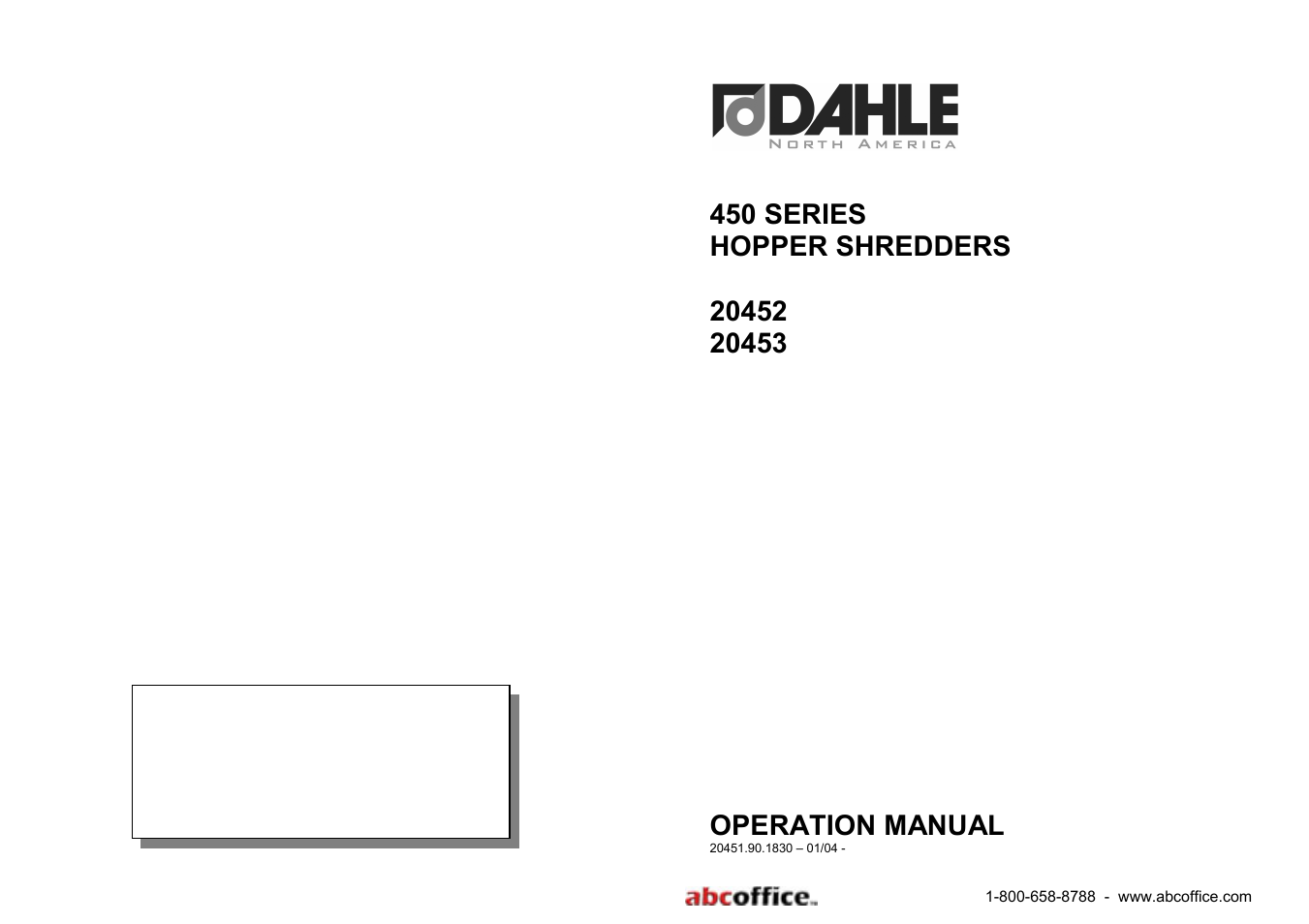 ABC Office DAHLE 20452 User Manual | 7 pages