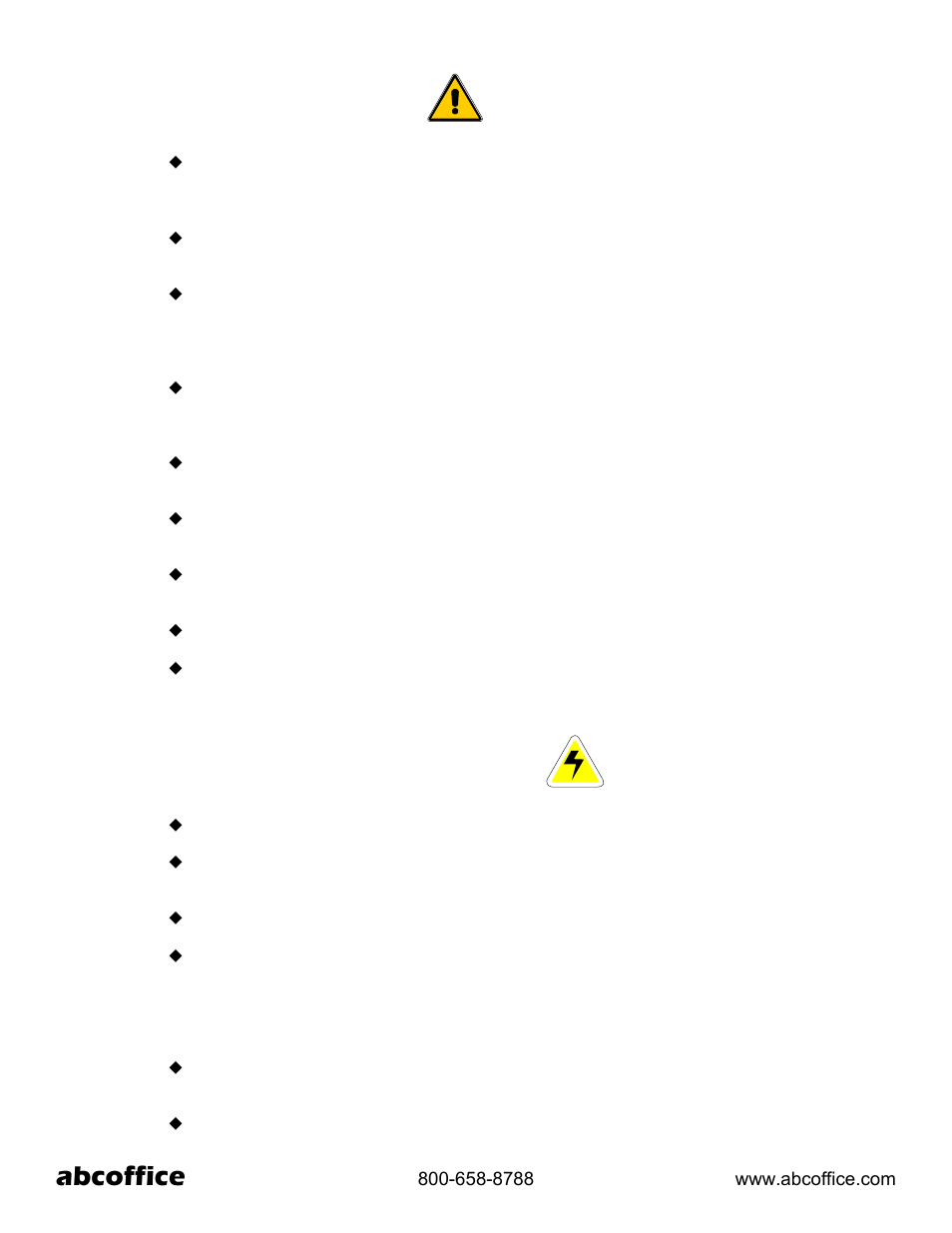 Ii. electrical safeguards, I. for your safety, Abcoffice | ABC Office Finisher 4300 User Manual | Page 4 / 12